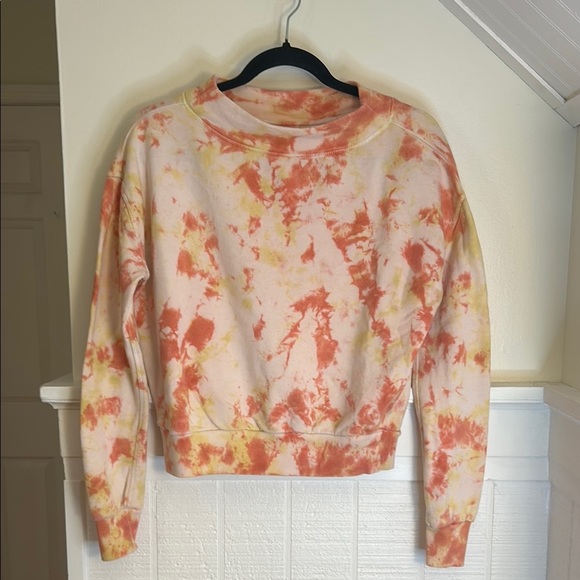 Anthropologie Pilcro and the Letterpress Tie-Dye Sweatshirt Orange and Yellow XS - Picture 1 of 8